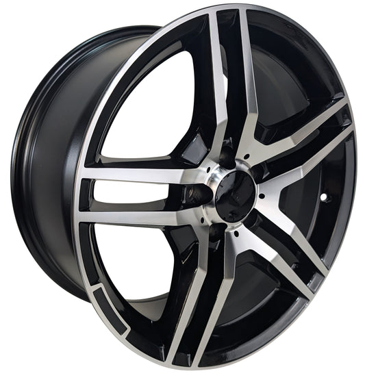 Style 540, 18x8.5 & 18x9.5, Black/Machined, Set of Four