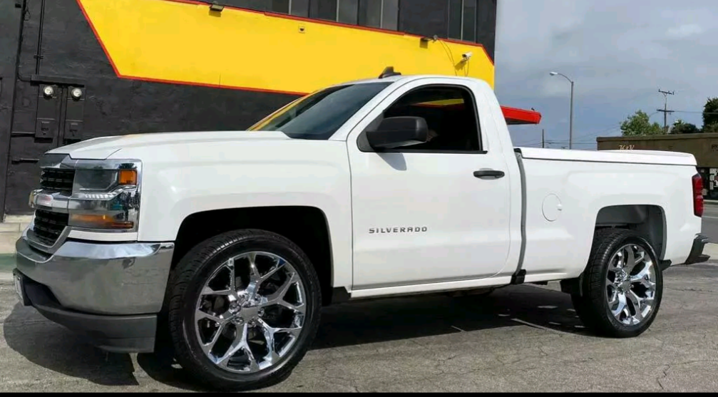 Set 4 - 22" x 9" Wheels Chrome Fits Chevy Silverado 1500 RST WT Suburban LT LS Tahoe LS Z71 Premier High Country