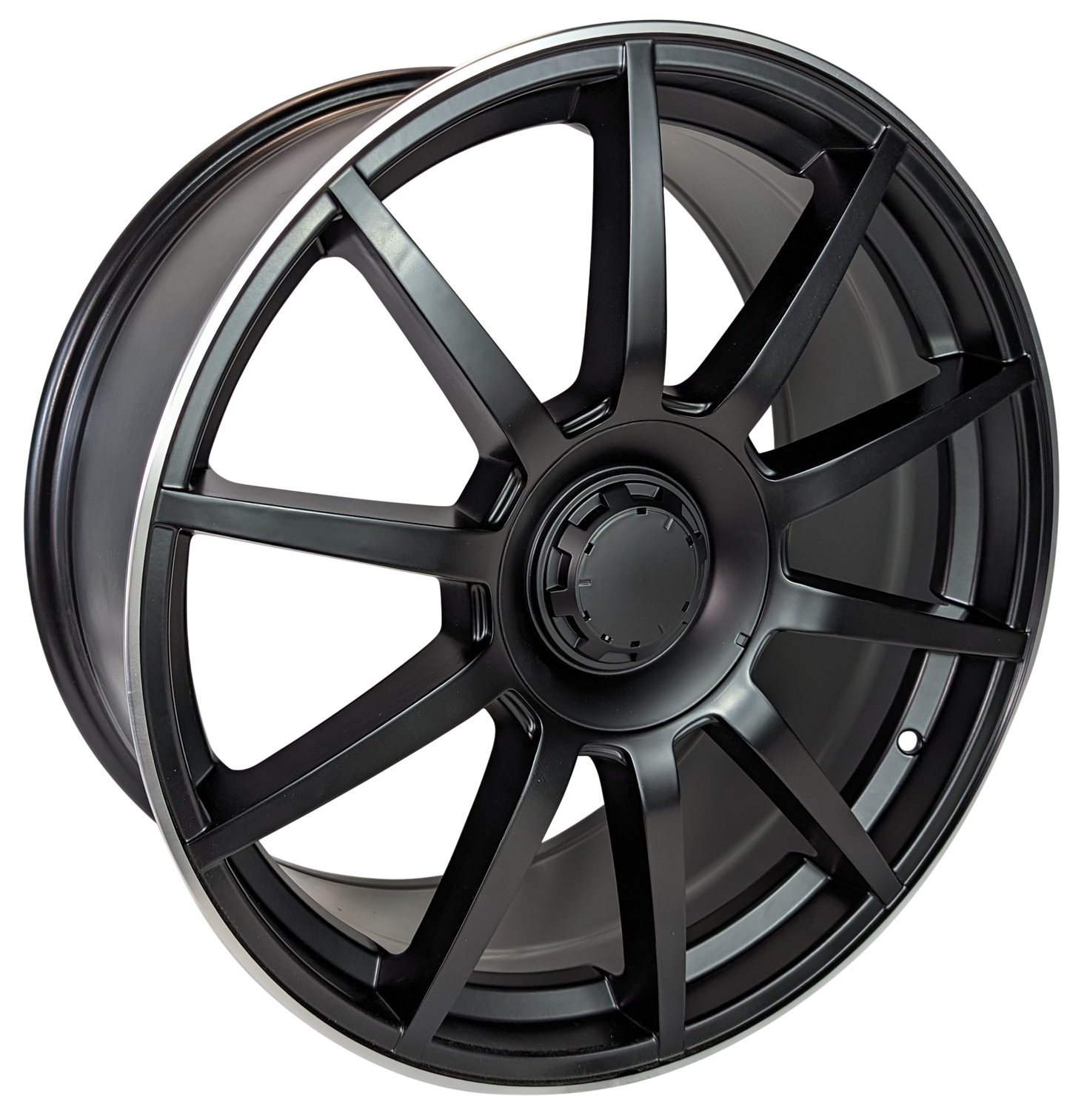 Set 4- 20" Custom Wheels 10 Spoke Matte Black 5x112 Staggered 20x8.5 and 20x9.5 Fits Any Mercedes