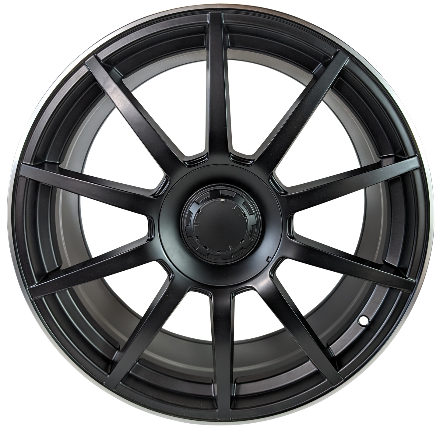 Set 4- 20" Custom Wheels 10 Spoke Matte Black 5x112 Staggered 20x8.5 and 20x9.5 Fits Any Mercedes