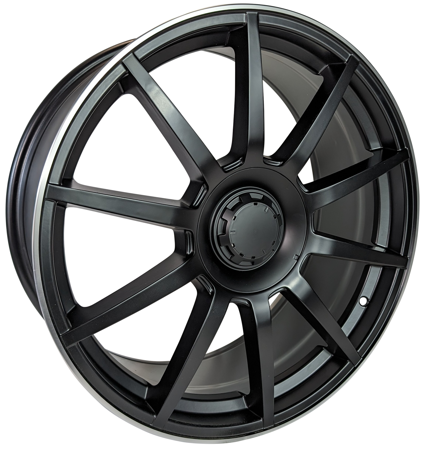 Set 4- 20" Custom Wheels 10 Spoke Matte Black 5x112 Staggered 20x8.5 and 20x9.5 Fits Any Mercedes