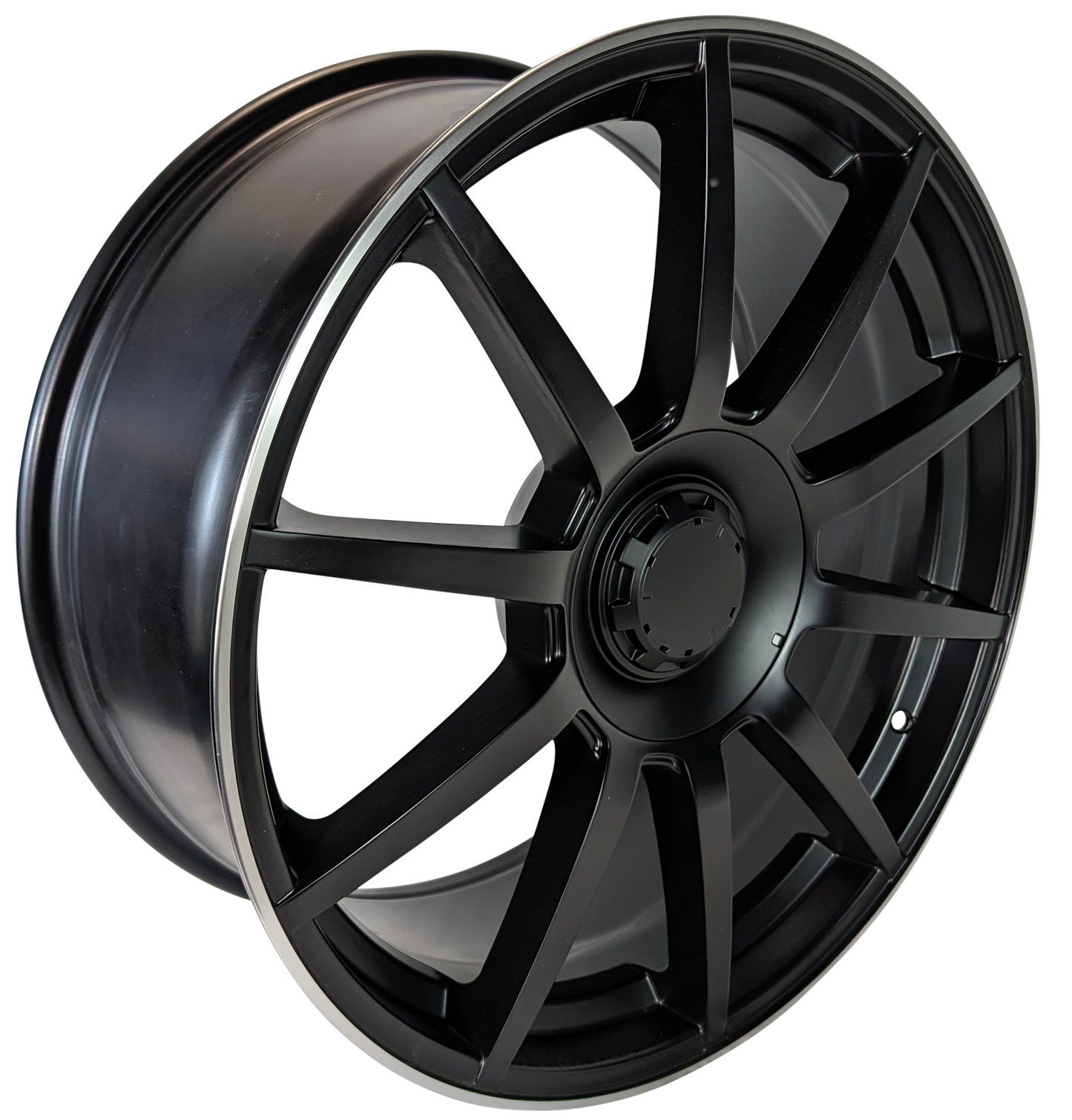 Set 4- 20" Custom Wheels 10 Spoke Matte Black 5x112 Staggered 20x8.5 and 20x9.5 Fits Any Mercedes