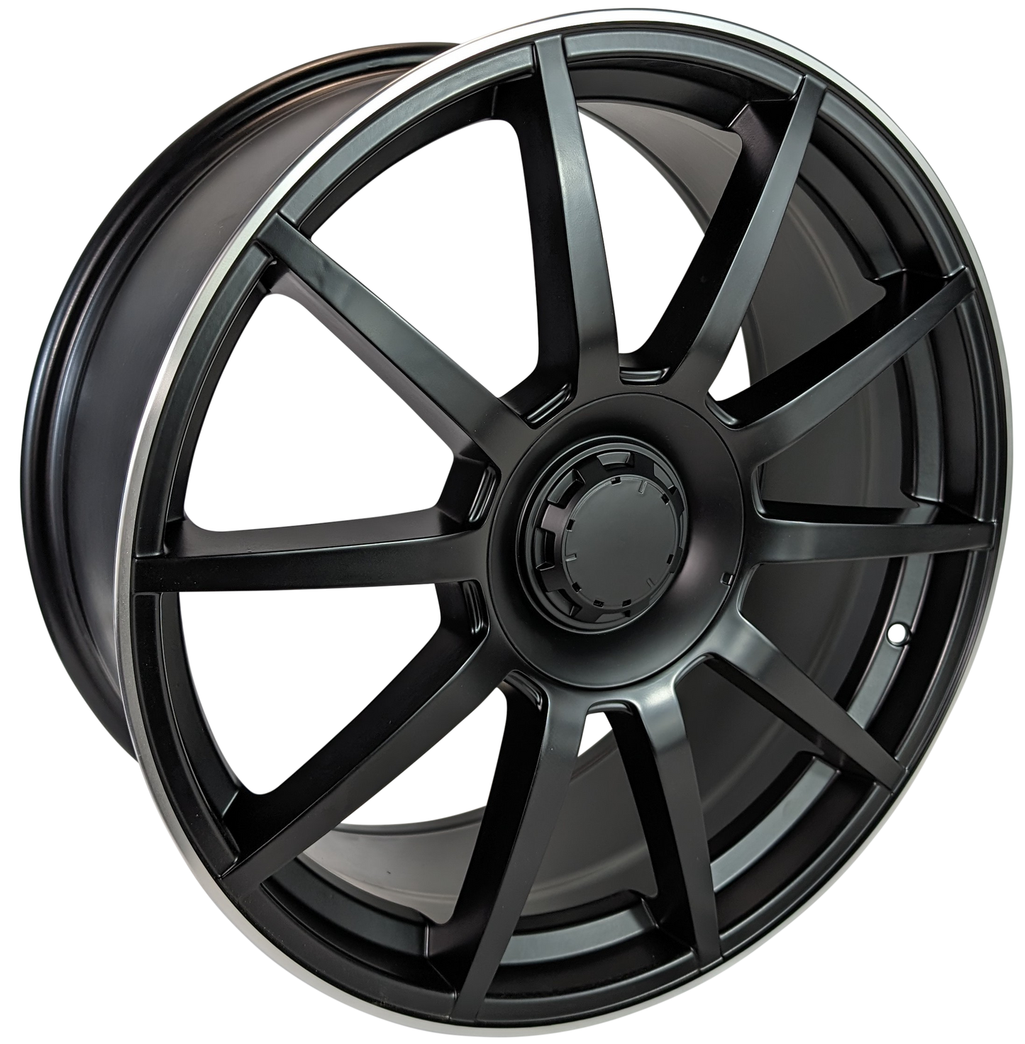 Set 4- 20" Custom Wheels 10 Spoke Matte Black 5x112 Staggered 20x8.5 and 20x9.5 Fits Any Mercedes